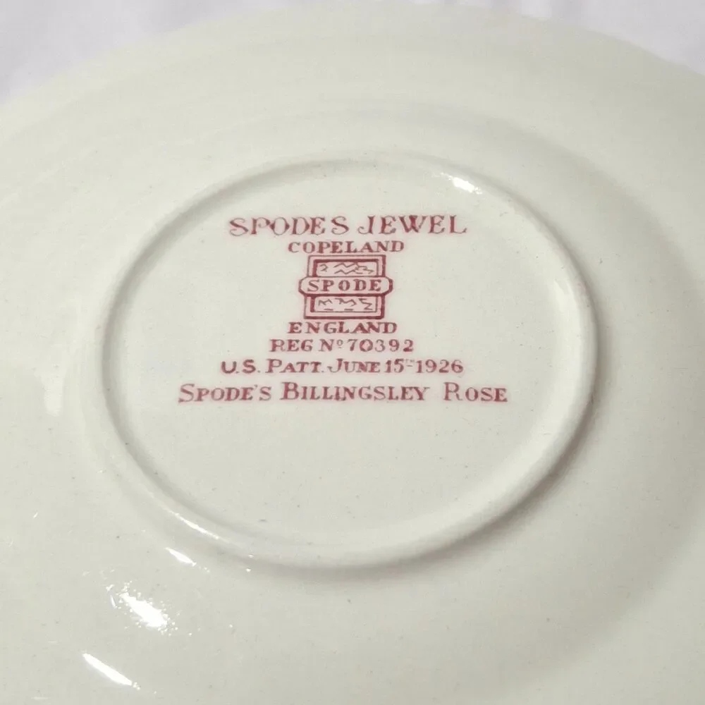 VTG Spode Copeland Billingsley Teacup And Saucer Billingsley Rose Old Stamp **